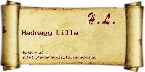 Hadnagy Lilla névjegykártya